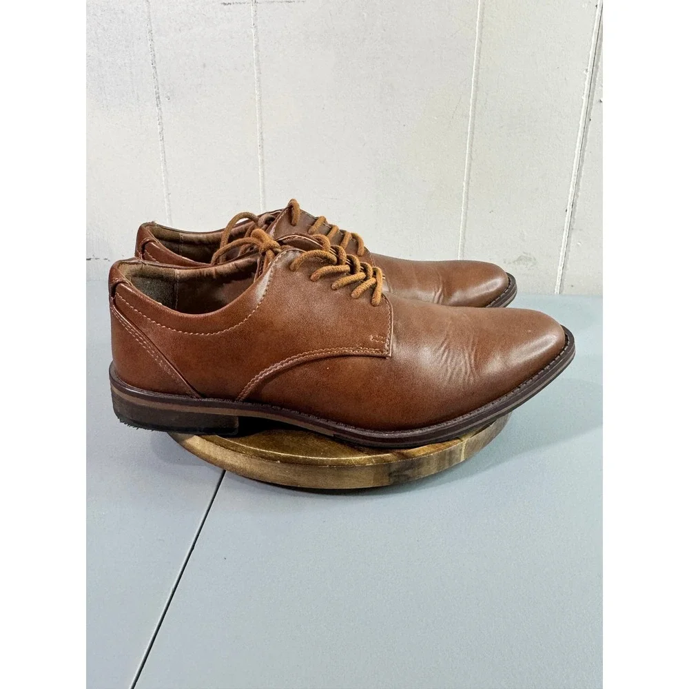 Goodfellow & Co Derby Shoes Men 7 Brown Lace Up Faux Leather Classic Business